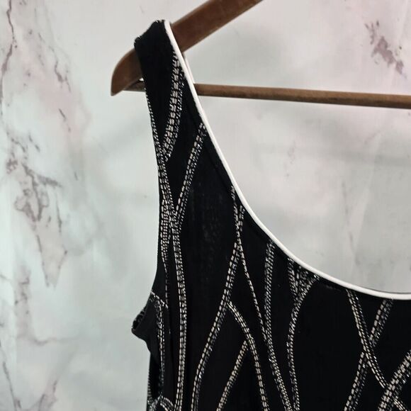 Alex Evenings Jacket Women Large Black Sparkle Shimmer Metallic Tank Set Two - Picture 4 of 16